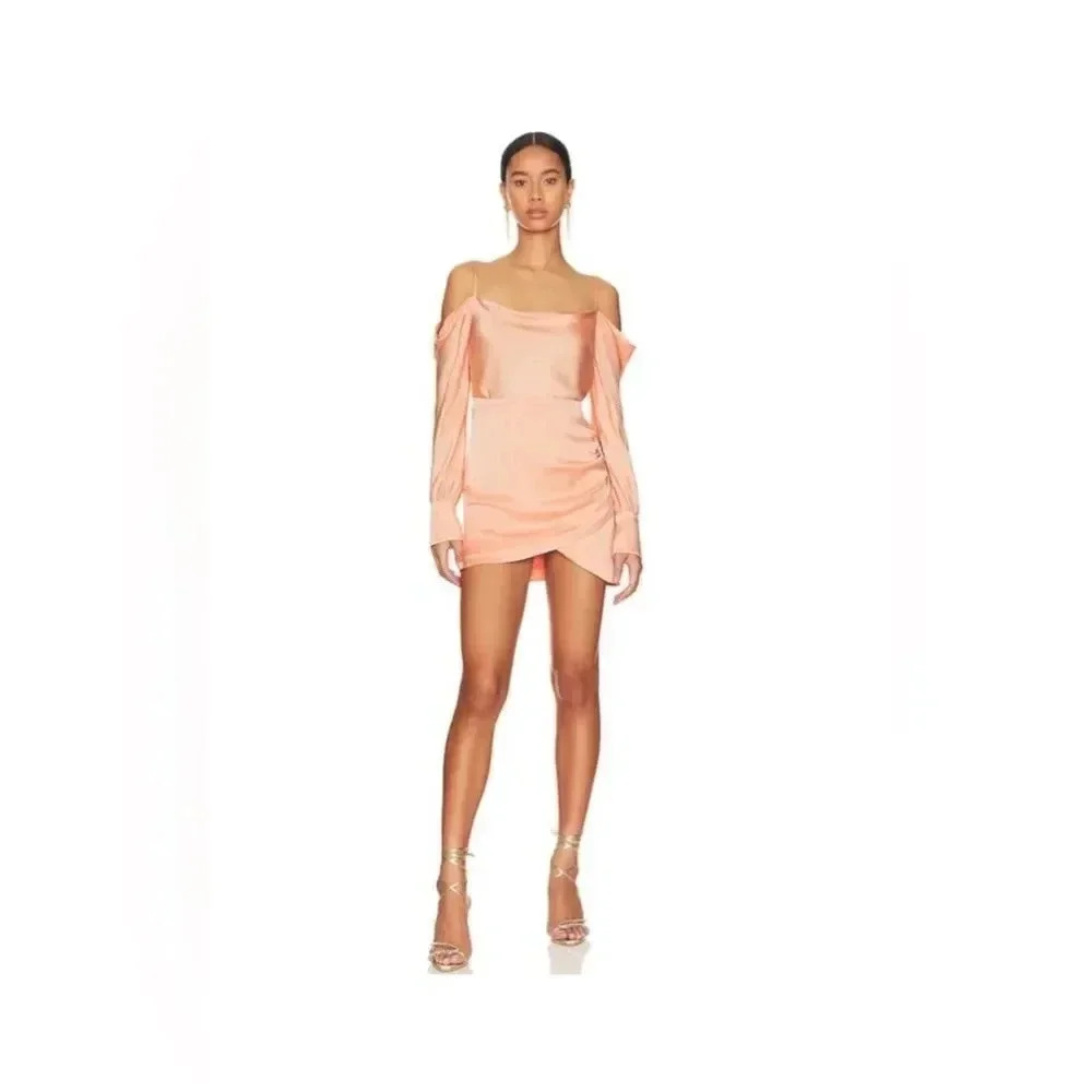 Jonathan Simkhai Peach Long Sleeve Dress